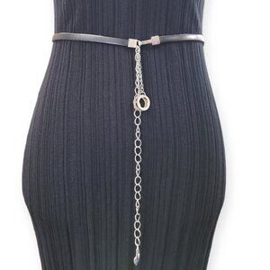 Leather thin belt